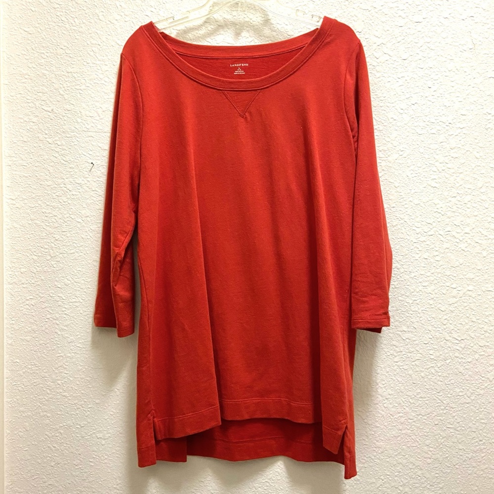 🆕 Land’s End Sweatshirt Dress / Tunic - Deep Orange
